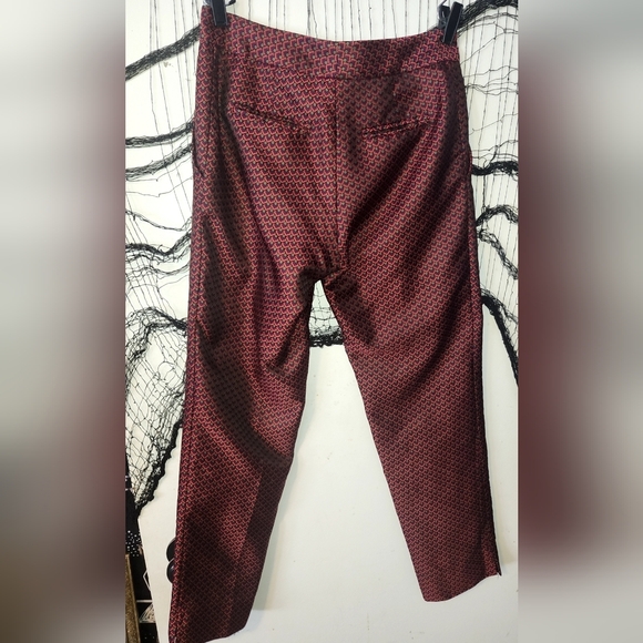 Mario Serrani Red and Black Geometric Pants - Picture 4 of 4